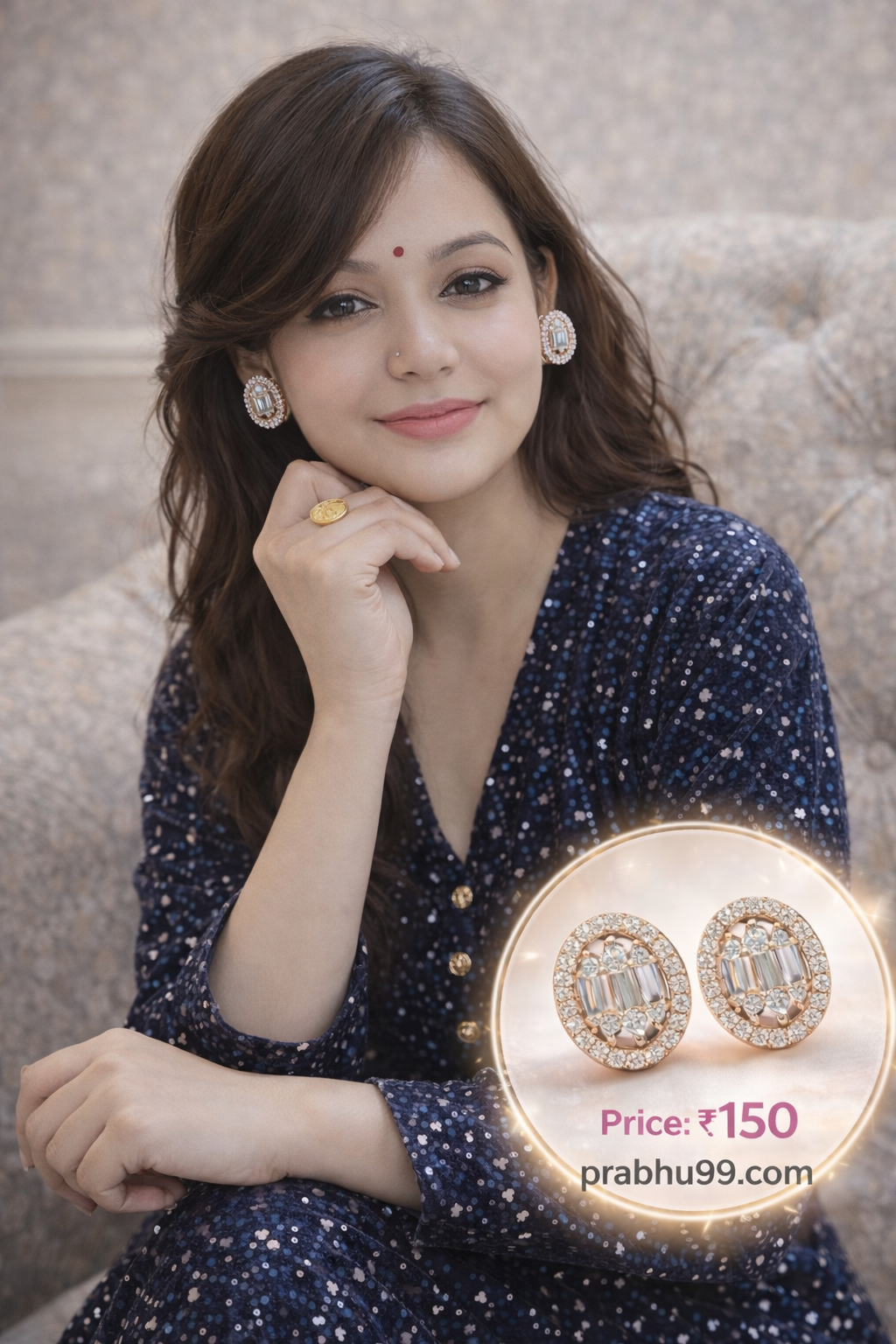 Anti Tarnish CZ Earrings – Elegant Rose Gold Finish