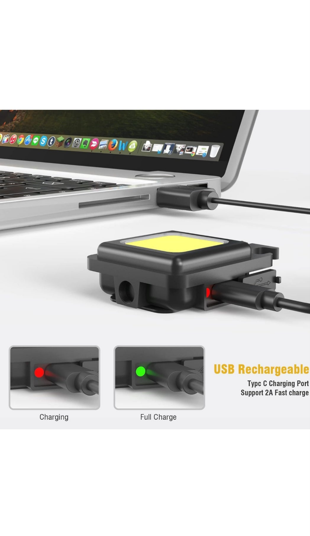 COB mini usb Keychain light