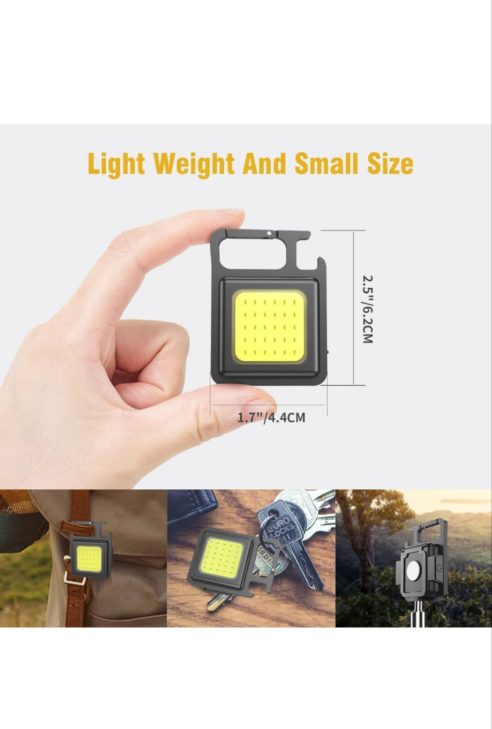 COB mini usb Keychain light
