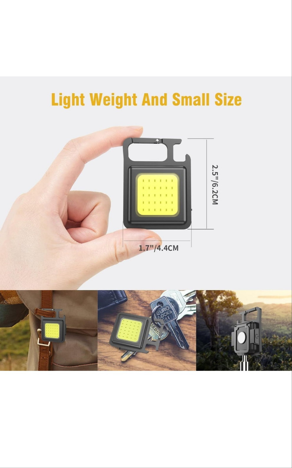 COB mini usb Keychain light