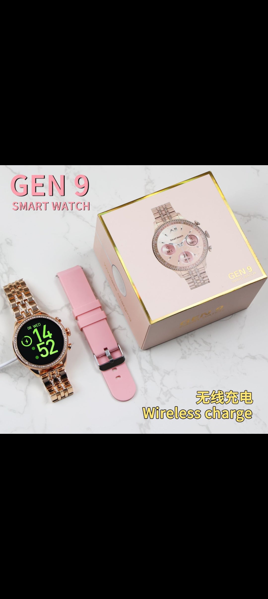 Amoled display ladies smart watch