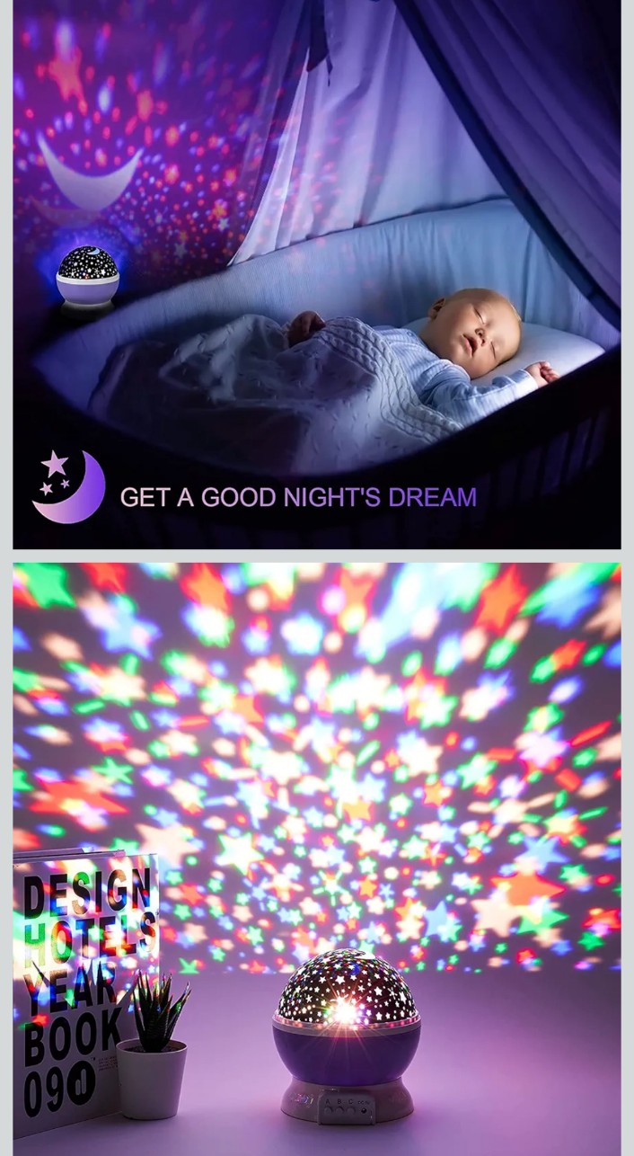 Star projector night lighting