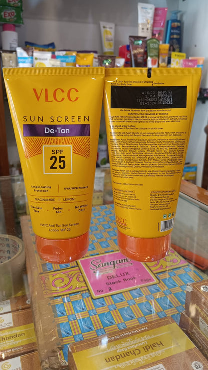 VLCC Anti Tan Sun Screen Lotion De-Tan SPF 25 with Niacinamide & Lemon