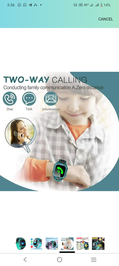 Q19 Smart Watch for Kids 4G sim GPS GSM Tracker Touch Screen Torch aap controled Baby Watch Waterproof & Calling Function 4pda
