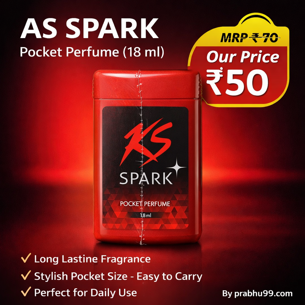 KS Spark Pocket Perfume (18 ml) – Long Lasting Fragrance