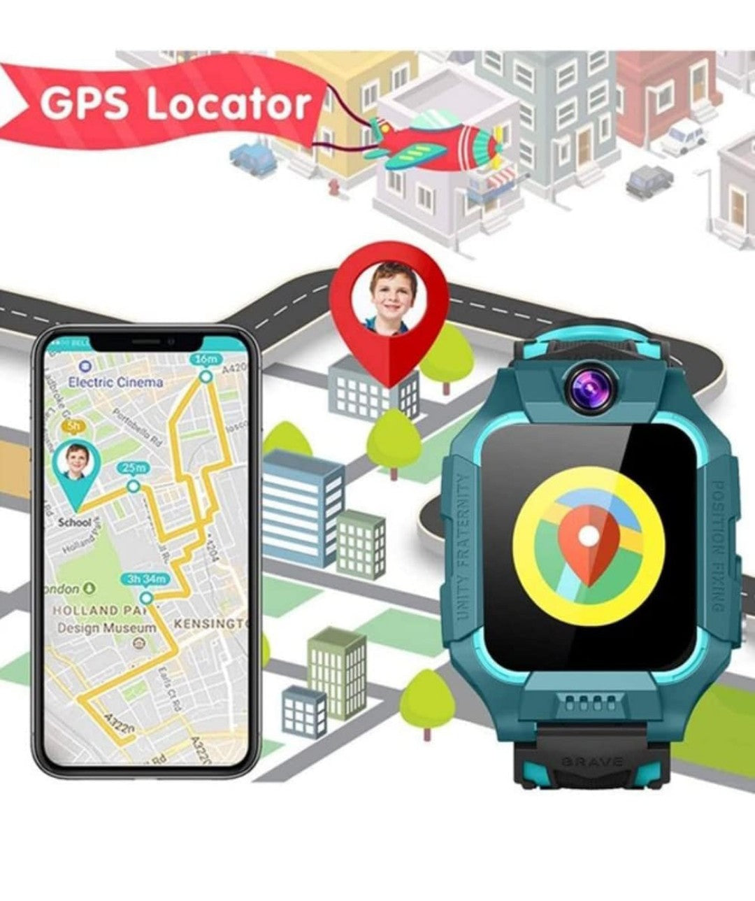 Q19 Smart Watch for Kids 4G sim GPS GSM Tracker Touch Screen Torch aap controled Baby Watch Waterproof & Calling Function 4pda