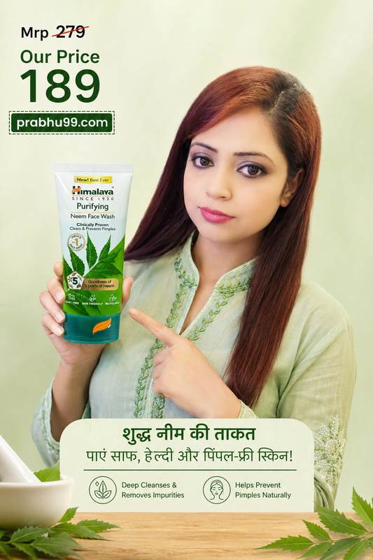 Himalaya Purifying Neem Face Wash 150 ml (Soap-Free, Anti-Pimple Face Cleanser)