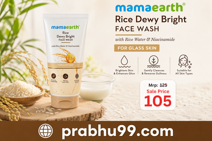 Mamaearth Rice Dewy Bright Face Wash with Rice Water & Niacinamide (50ml)