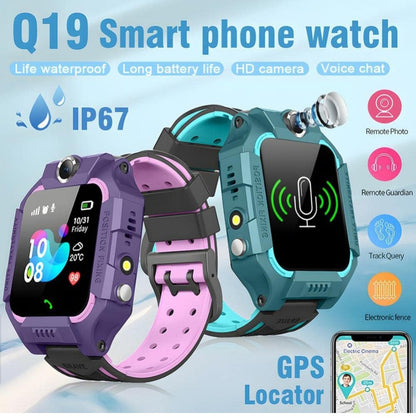 Q19 Smart Watch for Kids 4G sim GPS GSM Tracker Touch Screen Torch aap controled Baby Watch Waterproof & Calling Function 4pda
